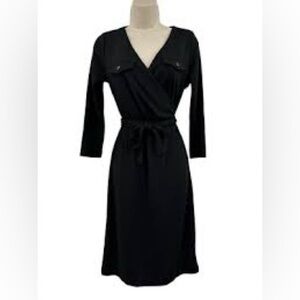 NWT Talbots Black Wrap Dress Belted Career Dress Size 3X